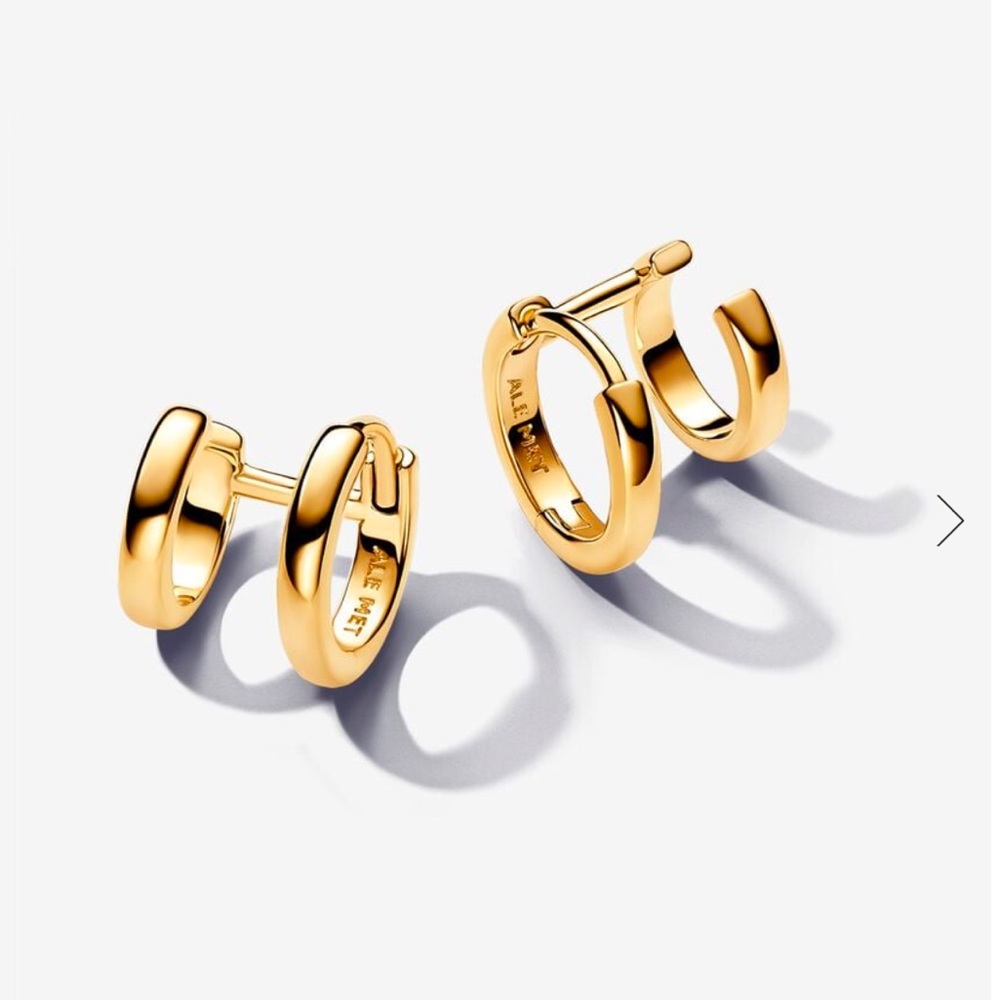 Pandora Double Huggie Hoop Earrings